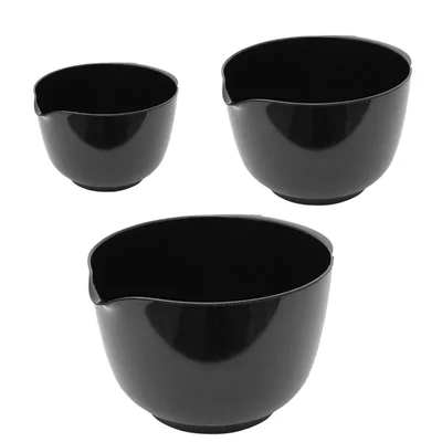Black Melamine Pinnacle Bowl Set, Size 3.25inch, 3.75inch, 4.25inch for Restaurant, Outdoor Dining