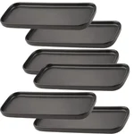 Black Melamine Pinnacle Platter, Size 11.25inch x 6pcs, Serving Dish for Restaurant, Outdoor Dining