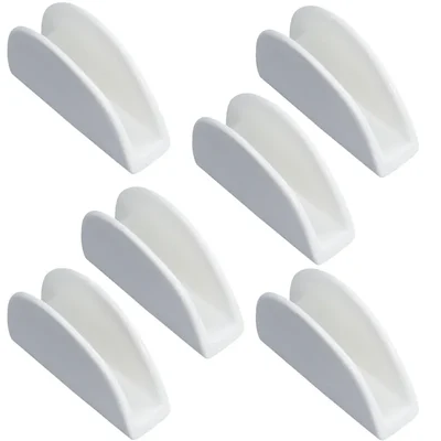 White Melamine Tissue Holder Arch, Size 6 inch x 12pcs, for Restaurant, Outdoor Dining Use