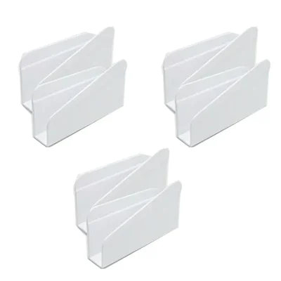 White Melamine Tissue Holder Slant, Size 6 inch x 6pcs, for Restaurant, Outdoor Dining Use