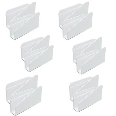 White Melamine Tissue Holder Slant, Size 6 inch x 12pcs, for Restaurant, Outdoor Dining Use