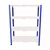 Menage 48 x 35 x 18 Inches 4 Shelves Metal Black and Ivory Slotted Angle Rack (20 Gauge Shelves, 14 Gauge Angle)