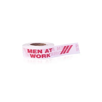 Warnmat Men at Work 300 Meter Barricade Tape, 3 Inch High-Visibility Non-Adhesive Safety Warning Roll(Pack-1)