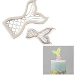 2 Pcs Mermaid Tail Mould Fondant Cutter/ Decoration Tool