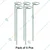16 inch Metal Plant Stakes/Garden Plant Trellis for Stem Flower Plant Support(Pack of 5 Pcs)