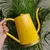 Metal Watering Can 1.5 Liter Yellow for Home Gardening