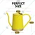 Metal Watering Can 1.5 Liter Yellow for Home Gardening