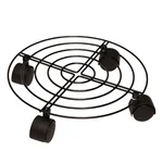 Heavy Duty 10 Inches Metal Planter Caddy Flower Pot Stand with Rolling Wheels