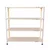 Menage 48x47x15 Inch 4 Shelves Metal Ivory Slotted Angle Rack