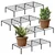 Heavy Duty 24 Inches Plant Stand Galvanised Metal Flower Pot Holder (PACK 4)