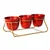 Set of 3 Metal Flower Planter Pots with Single Iron Stand | Used for Home Decoration Purpose