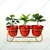 Set of 3 Metal Flower Planter Pots with Single Iron Stand | Used for Home Decoration Purpose