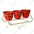 Set of 3 Metal Flower Planter Pots with Single Iron Stand | Used for Home Decoration Purpose
