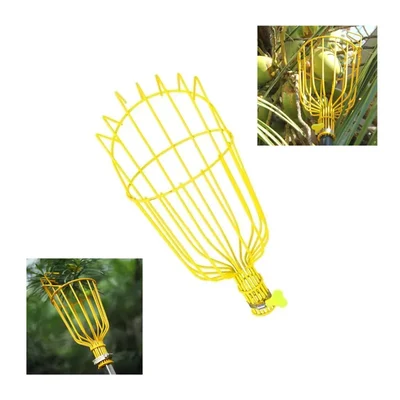 Metal Fruit Picker with Adjustable Pole Fixing Clamp, Used for Plucking Fruits like Mango/Coconut