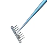 8-Tine Metal Garden Rake with Handle for Efficient Soil Cultivation