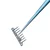 8-Tine Metal Garden Rake with Handle for Efficient Soil Cultivation