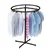 KTG Circle Rotatable Garment Clothing Metal Hanger Stand for store and Display Uses - Black colour 