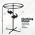 KTG Circle Rotatable Garment Clothing Metal Hanger Stand for store and Display Uses - Black colour 