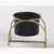 4 inches Black Metal Planter Pot with Golden Metal Stand for Home Decor Purpose