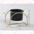 4 inches Black Metal Planter Pot with Golden Metal Stand for Home Decor Purpose