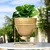 Ecofynd 6 inch Golden Metal Planter Pot with Stand | Used for Indoor Home & Garden Decoration