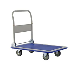 Premium Quality 300 Kg Load Capacity Foldable Platform Trolley With Metal Platform & Steel Handle (90 x 60 x 87 cm)