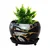 Ecofynd Lio Black & White Printed Metal Planter Pot | Modern Style Planter Set for Indoor Outdoor Home Decor