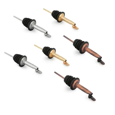 4.25 Inch Stainless Steel Pourer with Flip Top, Automatic Self-Closing Speed Pourer for Liquor and Syrups(Pack-20 pcs)