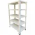 Menage 36x24x12 Inch 5 Shelf Metal Ivory Slotted Angle Rack