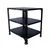 Alija 36 x 23 x 18 Inch 3 Shelves Multipurpose Storage Rack(Color-Black ,Gauge-24 Gauge Shelves & 18 Gauge Angle)