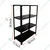 Menage 36 x 36 x 12 Inch 4 Shelves Slotted Angle Metal Rack 