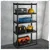 Menage 36 x 35 x 9 Inch 5 Shelves Slotted Angle Metal Rack 