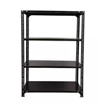 Menage 36 x 41 x 12 Inch 4 Shelves Slotted Angle Metal Rack 