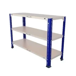 ALIJA 24 x 35 x 12 Inch 3 Shelves Multipurpose Storage Rack With Accessories(Gauge-24 Gauge Shelves & 18 Gauge Angle,Color-Black)