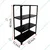 Menage 40 x 23 x 15 Inch 4 Shelves Slotted Angle Metal Rack 