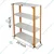 Premium Quality 40 x 29 x 12 Inch 4 Shelves Powder Coated Metal Rack For Multipurpose Use (22 Gauge Shelf & 16 Gauge Angle)(Color-White Shelves & Orange Angle )