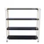 Alija 48x47x12 Inch 4 Shelves Slotted Angle Metal Rack For Multipurpose uses (Colour-Ivory angle & Black Shelves)(Gauge-22 gauge shelves, 16 gauge angle)