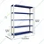 Premium Quality 84 x 36 x 15 Inch 5 Shelves Powder Coated Metal Rack For Multipurpose Use(Color-Blue Shelves & Ivory Angle )