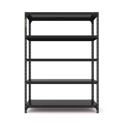 Fidvi 60 x 35 x 12 Inch 5 Shelves Powder Coated Slotted Angle Metal Rack With Accessories (SR-526)