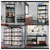 Fidvi 60 x 35 x 9 Inch 5 Shelves Powder Coated Slotted Angle Metal Rack With Accessories (SR-524)