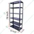 Menage 78 x 35 x 12 Inch 6 Shelves Slotted Angle Metal Rack