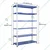 Premium Quality 72 x 35 x 12 Inch 6 Shelves Powder Coated Metal Rack For Multipurpose Use (24 Gauge Shelf & 18 Gauge Angle)(Color-Blue Shelf & Ivory Angle )