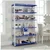 Premium Quality 72 x 35 x 12 Inch 6 Shelves Powder Coated Metal Rack For Multipurpose Use (24 Gauge Shelf & 18 Gauge Angle)(Color-Blue Shelf & Ivory Angle )