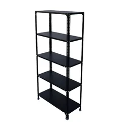 Blueboy 72 x 36 x 18 Inch 5 Shelves Slotted Angle Metal Rack For Multipurpose Use (Gauge-24 Gauge Shelf & 18 Gauge Angle)