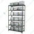 Menage 87 x 30 x 12 Inch 6 Shelves Slotted Angle Metal Rack 