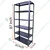 Menage 87 x 30 x 12 Inch 6 Shelves Slotted Angle Metal Rack 