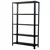 Menage 87x36x12 Inch 5 Shelves 24 Gauge Metal Black Slotted Angle Rack