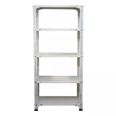 
Menage 60x23x15 Inch 5 Shelves  Metal Ivory Slotted Angle Rack


