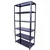 Menage 87x30x12 Inch 6 Shelves Metal Black Slotted Angle Rack