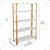 Premium Quality 72 x 36 x 15 Inch 5 Shelves Powder Coated Metal Rack For Multipurpose Use (Color-Blue Shelves & Ivory Angle )